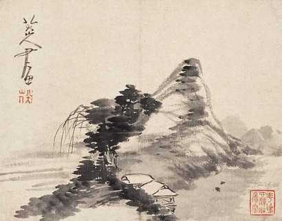 朱耷 山水小品 立轴